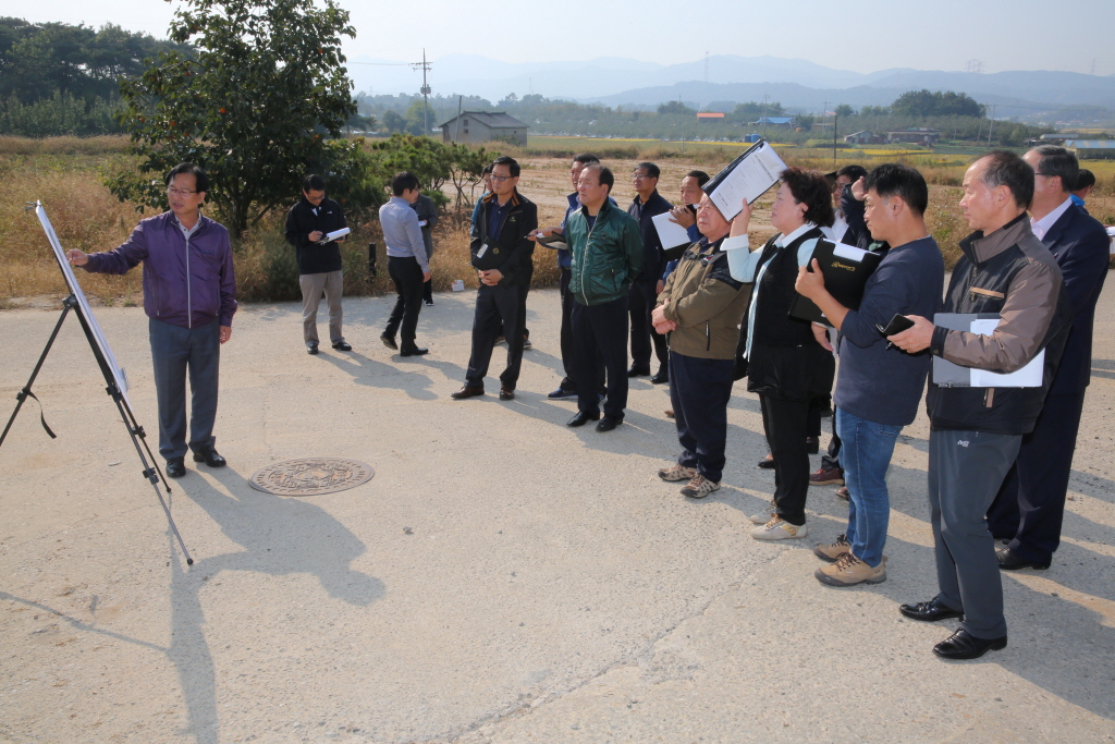 사리-석곡간 도로 확포장사업장 답사