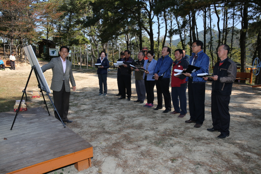 도시숲 조성사업장(봉대미산 수종갱신) 답사